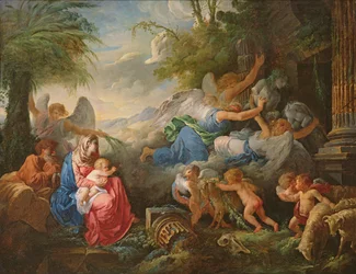 La caída de los ídolos y el descanso durante la huida a Egipto, hacia 1775
